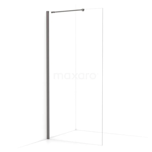 Begehbare Dusche Diamant 90cm Klares Sicherheitsglas Schwarzes Metall IDA09210ZMN Begehbare Dusche Diamant 90cm Klares Sicherheitsglas Schwarzes Metall IDA09210ZMN