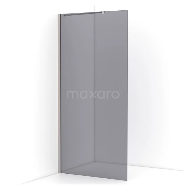 Diamond begehbare Dusche | 90 cm Edelstahl  Feste Wand IDA09211BR