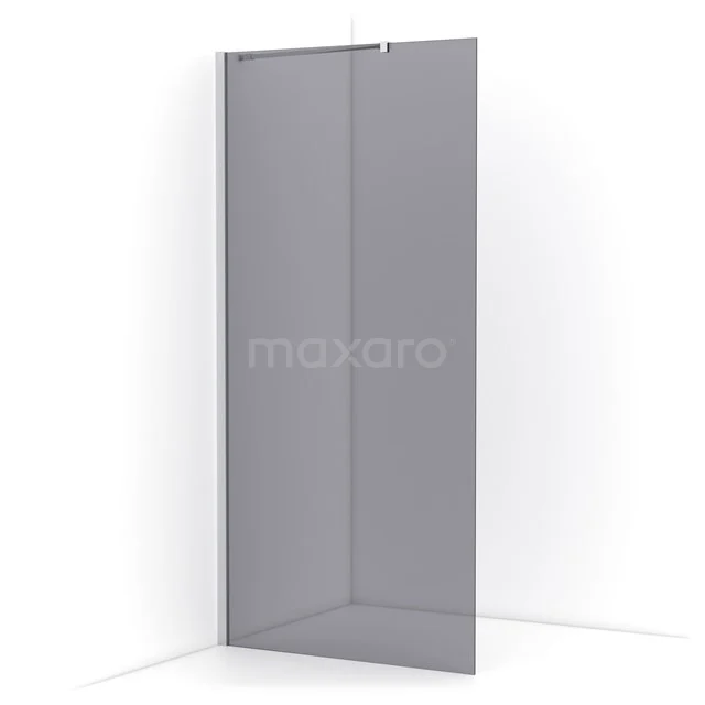 Diamond Walk-in shower | 90 cm Chrome Smoke glass Fixed wall IDA09211C