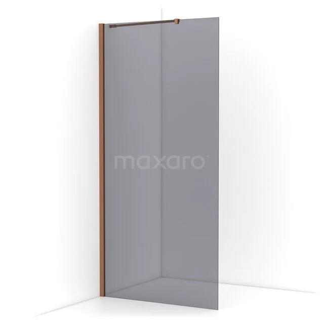 Diamond begehbare Dusche | 100 cm Kupfer  Feste Wand IDA10211KP