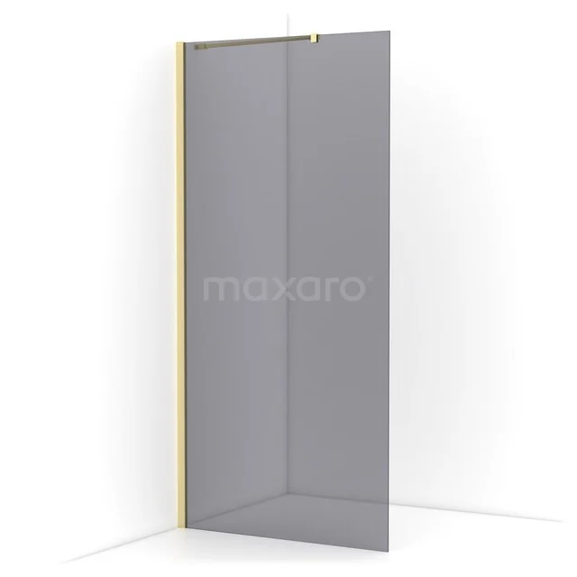 Diamond begehbare Dusche | 100 cm Helles Gold  Feste Wand IDA10211LG