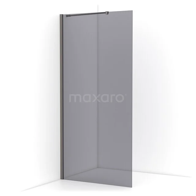 Begehbare Dusche Diamant 90cm Rauchglas Sicherheitsglas Schwarzes Metall IDA09211ZMN Begehbare Dusche Diamant 90cm Rauchglas Sicherheitsglas Schwarzes Metall IDA09211ZMN