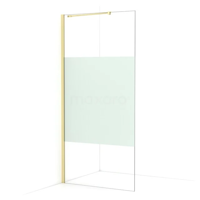 Diamond begehbare Dusche | 90 cm Helles Gold  Feste Wand IDA09213LG