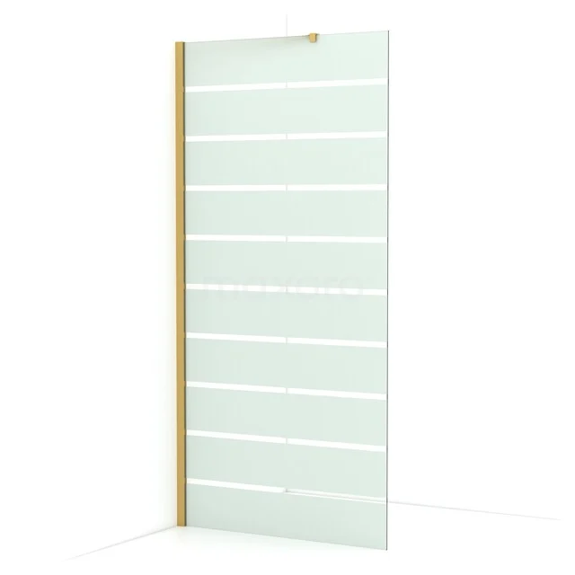 Diamond begehbare Dusche | 100 cm Gold  Feste Wand IDA10216GGN