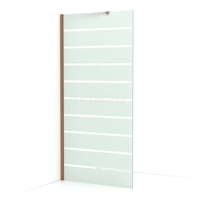 Diamond begehbare Dusche | 100 cm Kupfer  Feste Wand IDA10216KP