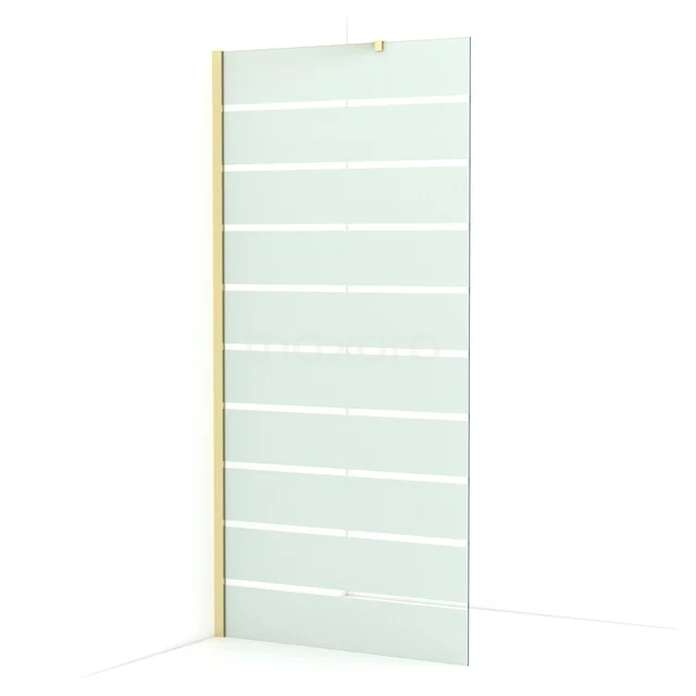 Diamond begehbare Dusche | 90 cm Helles Gold  Feste Wand IDA09216LG