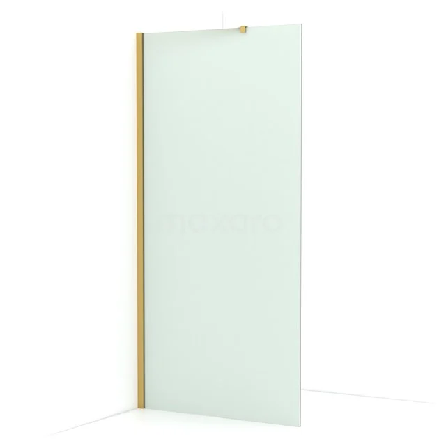 Diamond Walk-in shower | 90 cm Gold Frosted glass Fixed wall IDA09217GGN