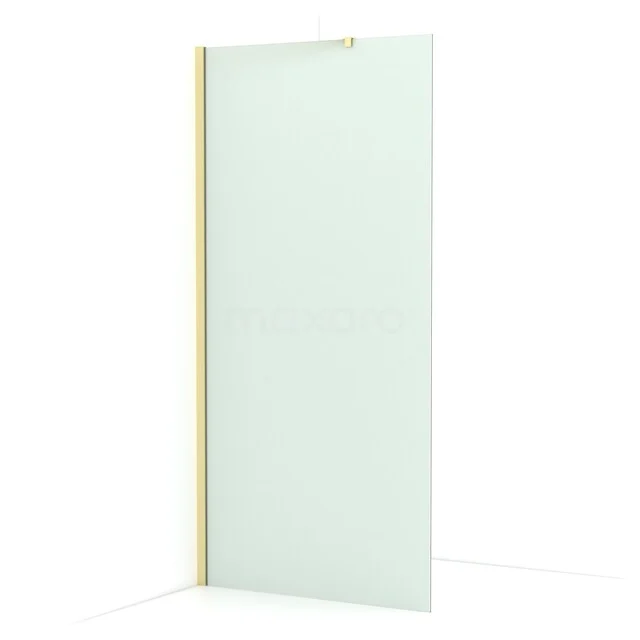 Diamond begehbare Dusche | 100 cm Helles Gold  Feste Wand IDA10217LG