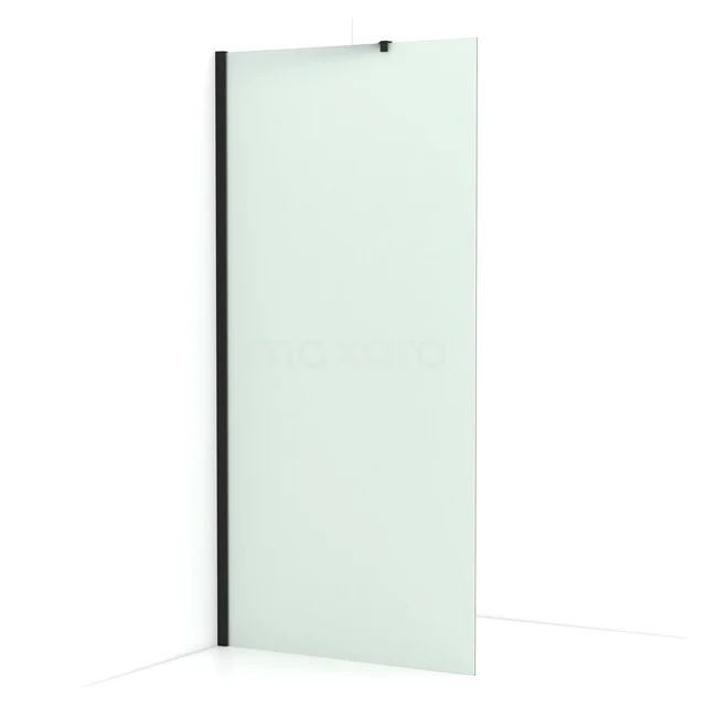 Begehbare Dusche Diamant 100cm Mattes Sicherheitsglas Matt Schwarz IDA10217MB