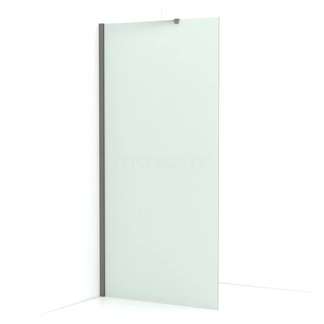 Begehbare Dusche Diamant 100cm Mattes Sicherheitsglas Schwarzes Metall IDA10217ZMN Begehbare Dusche Diamant 100cm Mattes Sicherheitsglas Schwarzes Metall IDA10217ZMN