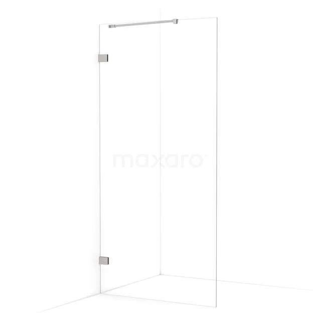 Diamond Walk-in shower | 100 cm Stainless steel Clear glass Fixed wall IDA10220BR