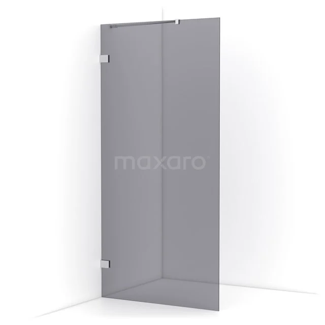 Diamond Walk-in shower | 90 cm Chrome Smoke glass Fixed wall IDA09221C