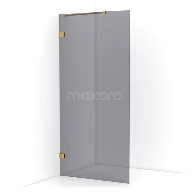 Begehbare Dusche Diamant 90cm Rauchglas Sicherheitsglas Gold IDA09221GG Begehbare Dusche Diamant 90cm Rauchglas Sicherheitsglas Gold IDA09221GG