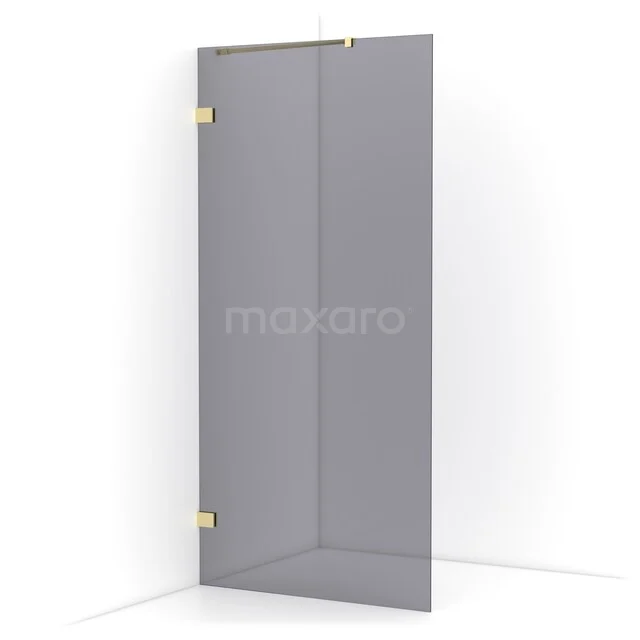 Diamond begehbare Dusche | 100 cm Helles Gold  Feste Wand IDA10221LG