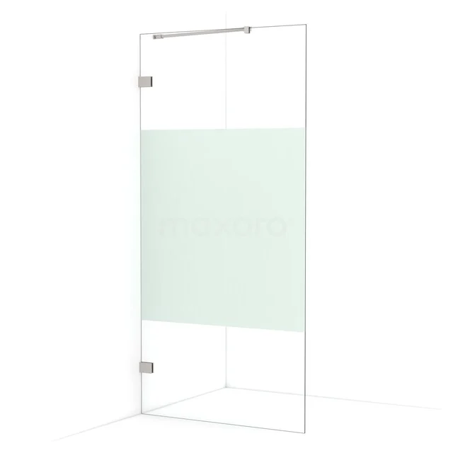 Begehbare Dusche Diamant 100cm aus klarem Sicherheitsglas mit mattem Streifen aus Edelstahl IDA10223BR Begehbare Dusche Diamant 100cm aus klarem Sicherheitsglas mit mattem Streifen aus Edelstahl IDA10223BR