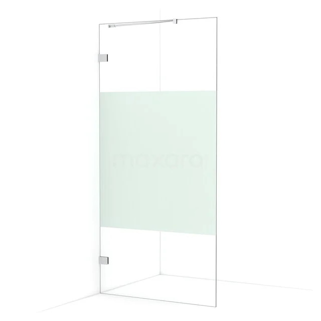Begehbare Dusche Diamond 90cm aus klarem Sicherheitsglas mit mattem Streifen Chrom IDA09223C Begehbare Dusche Diamond 90cm aus klarem Sicherheitsglas mit mattem Streifen Chrom IDA09223C
