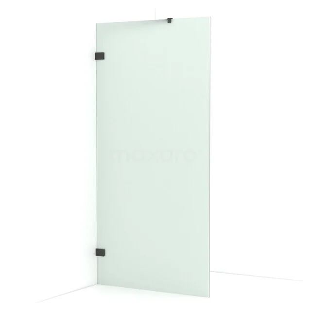 Diamond begehbare Dusche | 100 cm Schwarzchrom  Feste Wand IDA10227BC