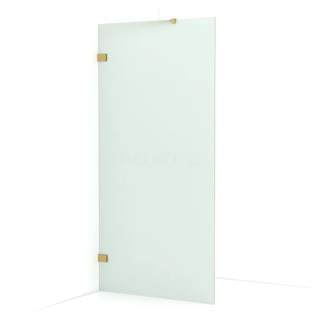 Diamond Walk-in shower | 100 cm Gold Frosted glass Fixed wall IDA10227GG