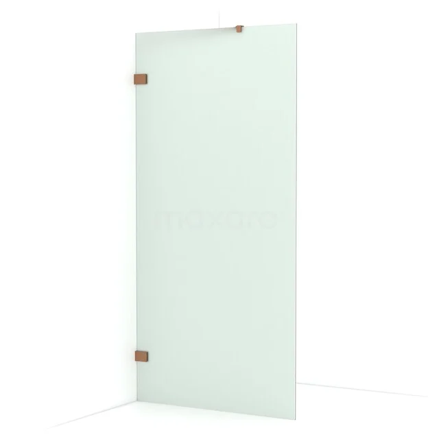 Diamond begehbare Dusche | 90 cm Kupfer  Feste Wand IDA09227KP