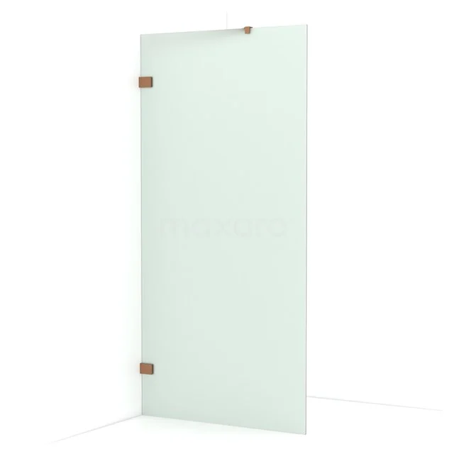 Diamond Walk-in shower | 100 cm Copper Frosted glass Fixed wall IDA10227KP
