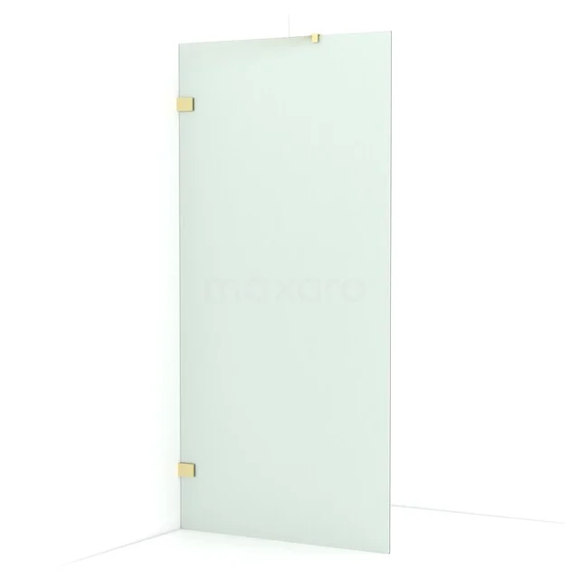 Diamond begehbare Dusche | 100 cm Helles Gold  Feste Wand IDA10227LG