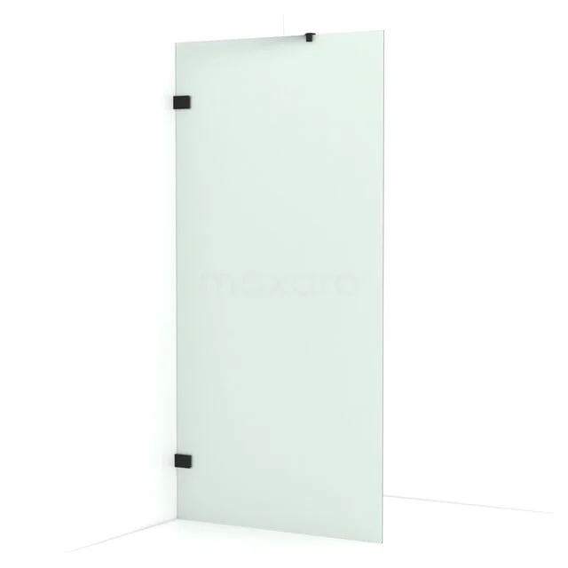 Diamond begehbare Dusche | 90 cm Matt Schwarz  Feste Wand IDA09227MB