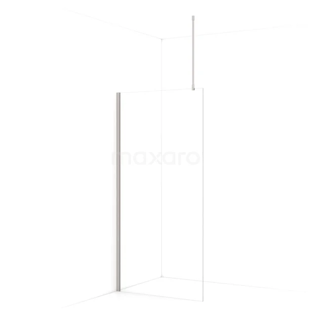 Diamond Walk-in shower | 90 cm Stainless steel Clear glass Fixed wall IDA09710BR