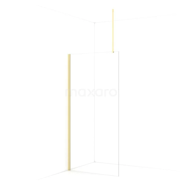 Diamond begehbare Dusche | 100 cm Helles Gold  Feste Wand IDA10710LG