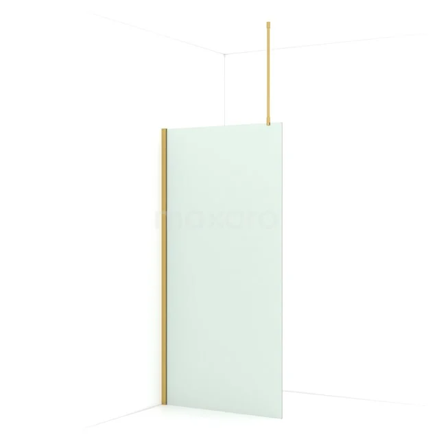 Diamond Walk-in shower | 90 cm Gold Frosted glass Fixed wall IDA09717GGN