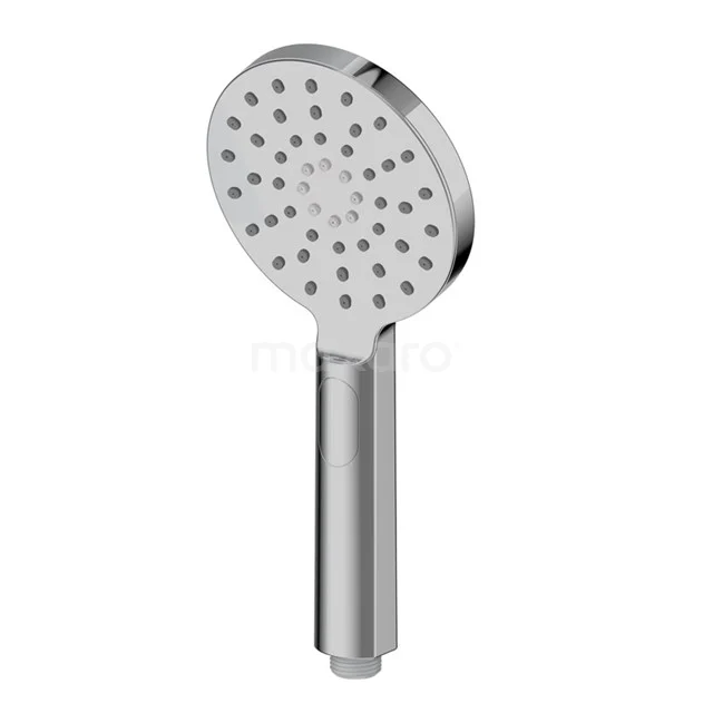 Runde chromatische Handbrause mit Strahlmuster, ideal für ein stilvolles Badezimmer-Upgrade.