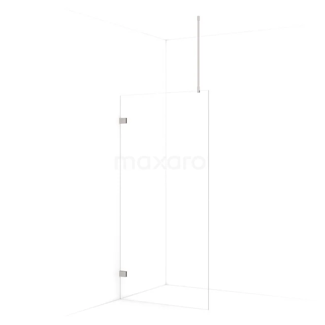 Diamond Walk-in shower | 100 cm Stainless steel Clear glass Fixed wall IDA10720BR