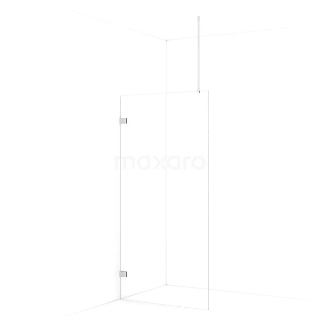 Diamond Walk-in shower | 90 cm Chrome Clear glass Fixed wall IDA09720C