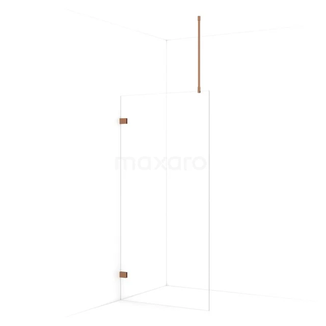 Begehbare Dusche Diamant 100cm aus klarem Sicherheitsglas Kupfer IDA10720KP