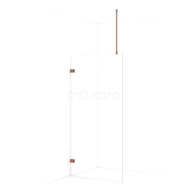 Diamond begehbare Dusche | 100 cm Kupfer  Feste Wand IDA10720KP