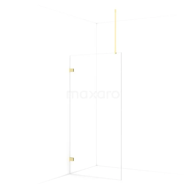 Diamond begehbare Dusche | 90 cm Helles Gold  Feste Wand IDA09720LG