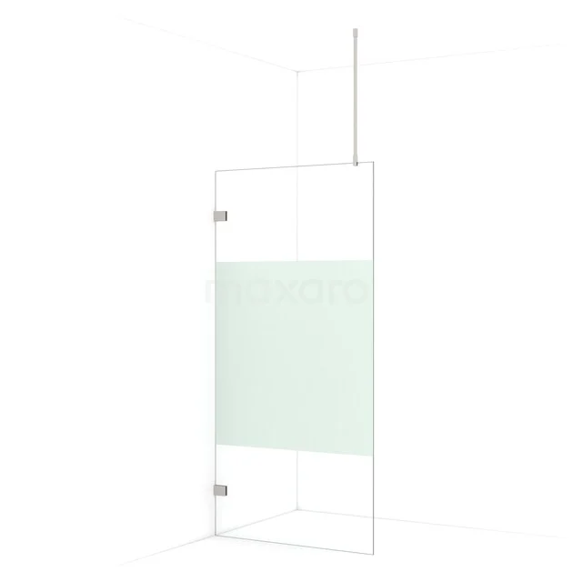 Diamond begehbare Dusche | 90 cm Edelstahl  Feste Wand IDA09723BR
