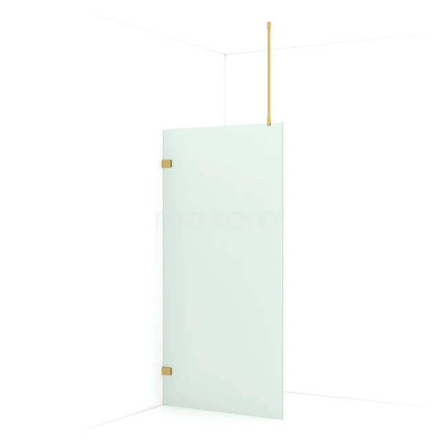 Diamond Walk-in shower | 100 cm Gold Frosted glass Fixed wall IDA10727GG