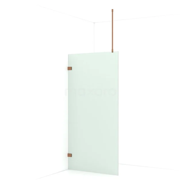 Diamond Walk-in shower | 100 cm Copper Frosted glass Fixed wall IDA10727KP
