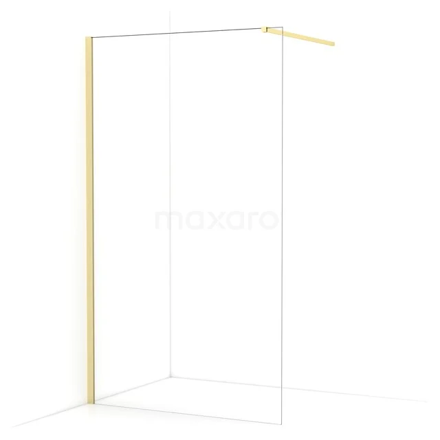 Diamond begehbare Dusche | 110 cm Helles Gold  Feste Wand IDA11110LG