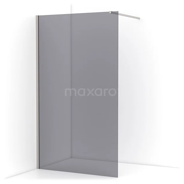 Diamond Walk-in shower | 110 cm Stainless steel Smoke glass Fixed wall IDA11111BR