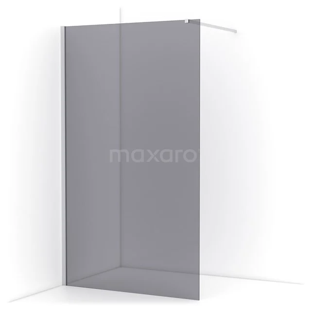 Diamond Walk-in shower | 110 cm Chrome Smoke glass Fixed wall IDA11111C