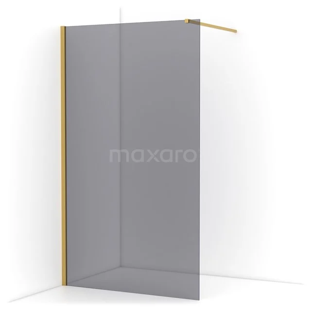 Diamond Walk-in shower | 110 cm Gold Smoke glass Fixed wall IDA11111GGN