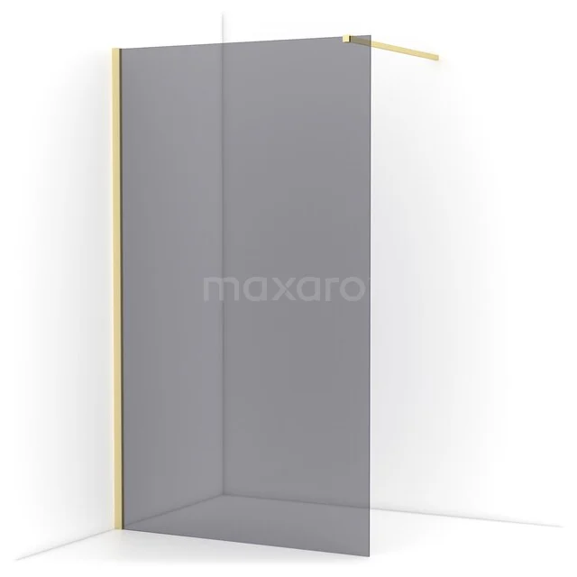 Diamond begehbare Dusche | 120 cm Helles Gold  Feste Wand IDA12111LG