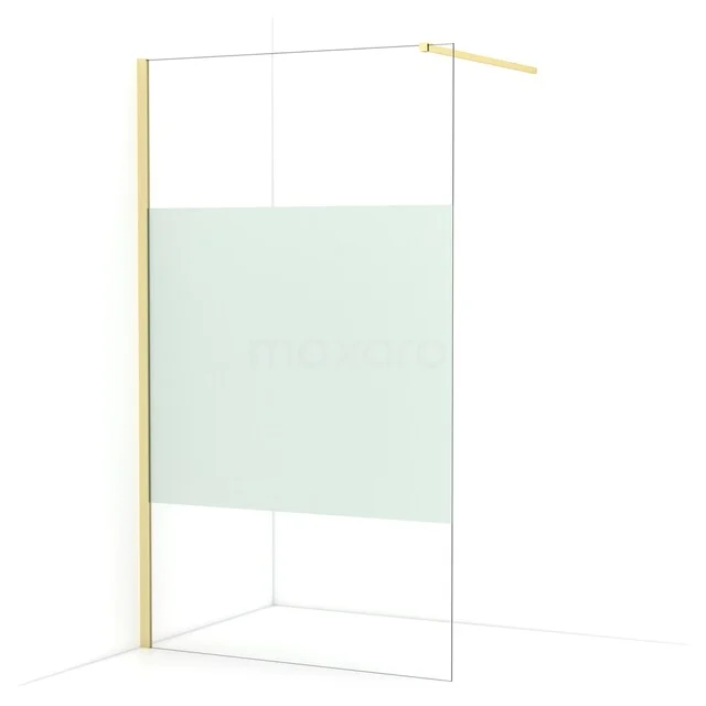 Diamond begehbare Dusche | 110 cm Helles Gold  Feste Wand IDA11113LG