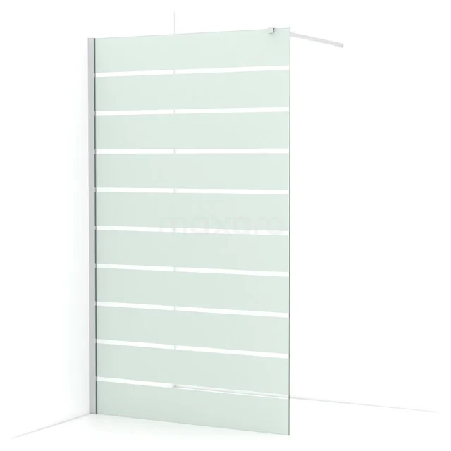 Diamond Walk-in shower | 120 cm Chrome Clear with matt stripes Fixed wall IDA12116C