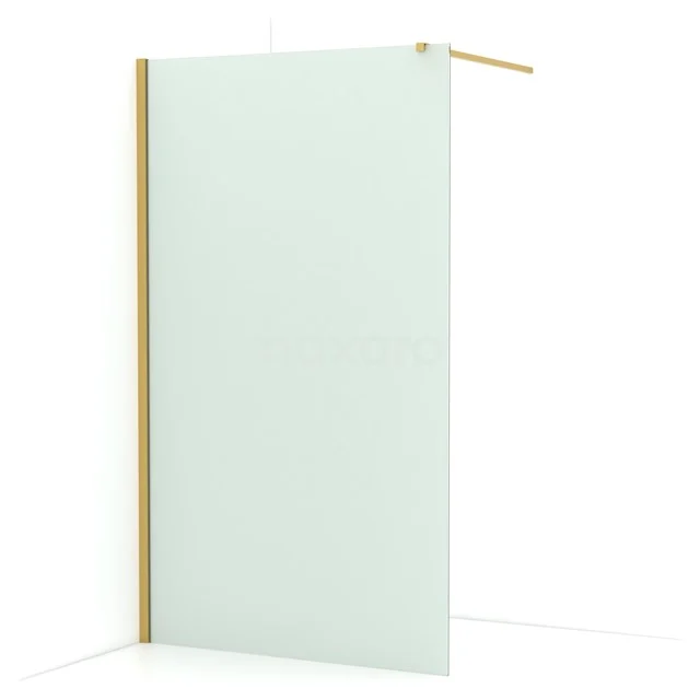 Diamond Walk-in shower | 120 cm Gold Frosted glass Fixed wall IDA12117GGN