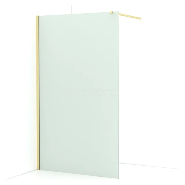 Diamond Walk-in shower | 120 cm Light gold Frosted glass Fixed wall IDA12117LG
