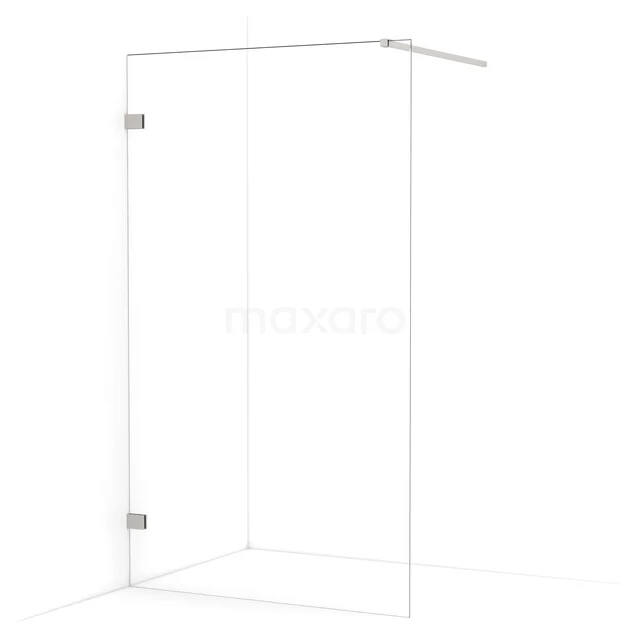 Diamond begehbare Dusche | 120 cm Edelstahl  Feste Wand IDA12120BR