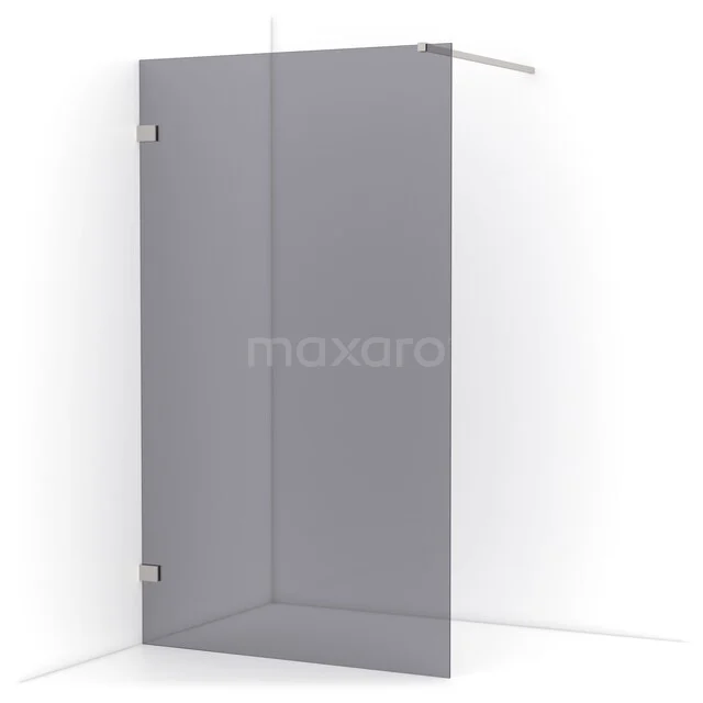 Begehbare Dusche Diamond 120cm Rauchglas Sicherheitsglas Gebürsteter Edelstahl IDA12121BR
