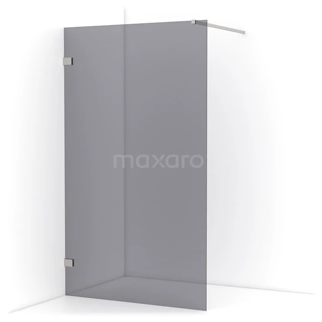 Diamond Walk-in shower | 120 cm Stainless steel Smoke glass Fixed wall IDA12121BR
